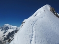 Descente sous le sommet de la Verte