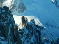 L'arête des Cosmiques depuis la sortie du téléphérique