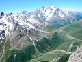 Les lacets des routes des cols du Lautaret et du Galibier