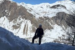 Jordan à la sortie de la deuxième longueur