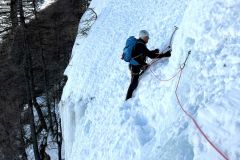 Christophe récupère les broches dans cette traversée un peu expo !