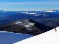 Descente vers le Clos de l'Alpe sur une neige légèrement décaillée