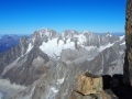 De gauche à droite : l'Aiguille Verte, les Droites, Les Courtes