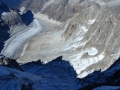 L'ombre de la Dent du Géant sur la droite