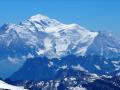 Sa majesté le Mont-Blanc avec à ses pieds, le massif des Aiguilles Rouges