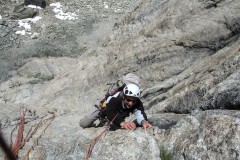 Deux longueurs en traversée dans la Berthet