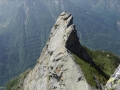 La pyramide caractéristique en face ouest de la Dent