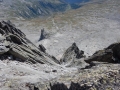 Descente en face sud coté italien