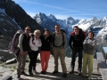 Gardiennes et clients du refuge du Soreiller : Huguette, Bruno, Richard, Sylvain et Michel