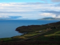 Depuis la route, le fjord  d'Akureyri