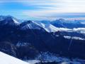 Au premier plan les montagnes du Beaumont