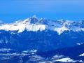 Façade est du Vercors avec au centre les Deux-Sœurs et la Grande Moucherolle