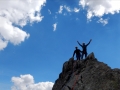 Descente en rappel dans la voie normale de la Dibona