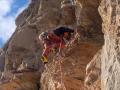 Dans le crux, un 6b/c très, très patiné !!!