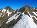 La longue crête éffilée de l'épaule est du Coiro