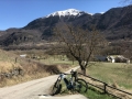 La cime enneigée du Colombier depuis la maison