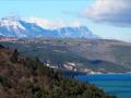 La barrière est du Vercors et le lac de Monteynard-Avignonet