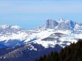 Barrière est du Vercors avec à droite les Deux-Sœurs et la Grande Moucherolle