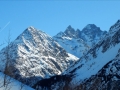 Au centre de l'image, la traversée "Bec du Canard - Aiguille des Arias"