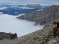 Au loin : le plateau de Bure