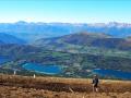 De gauche à droite les lacs de Pierre Châtel, de Pétichet et le Grand lac de Laffrey