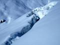 Un glacier fossile et sa crevasse ?