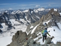 Descente du sommet plein ouest