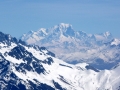 Mont-Blanc et Grandes Jorasses à droite