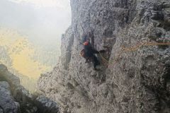 La traversée entre R7 et R8 en 5c  pas si simple !
