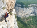 Traversée sur la vire médiane