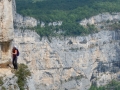 Traversée sur la vire médiane