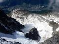 Tout en bas, le glacier de Blaitière et Chamonix