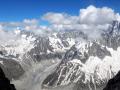 Tout en bas le glacier de Leschaux