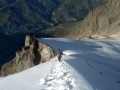 Descente sur la brèche de la Meije