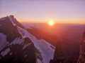 Coucher de soleil depuis le bivouac