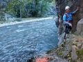 Départ presque les pieds dans l'eau