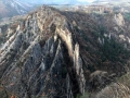 L'arête du Trident vue de la route des Echarennes