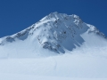 Le Fineil Spitze (3516m) que nous ne gravirons pas, le risque de plaques à vent étant important