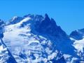 De gauche à droite : Le Pic Gaspard, le Pavé, La Meije Orientale, Le Grand Pic de la Meije  et ses arêtes, la Brèche de la Meije et le Râteau