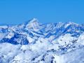 Au centre le Grand Combin avec sur sa droite le Mont Vélan