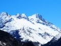 Depuis la route de la Bérarde, la Tête des Fétoules à droite