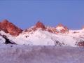 Sur le chemin du retour pour Briançon, depuis le col du Lautaret, le massif des Cerces en fin de journée