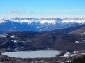 Le lac de Pierre-Châtel et la face est du Vercors