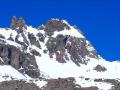 Les Jumelles Sud et à droite la Brèche du Vallon de la Route