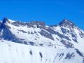 De gauche à droite les Aiguilles de la Saussaz et l'Aiguille du Goléon