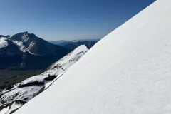 La section raide sous le sommet