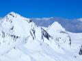 De gauche à droite : l'Aiguille du Goléon, l'Aiguille de la Saussaz et l'Aiguille Méridionale d'Arves