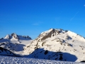 De gauche à droite, la Cime du Grand Sauvage, Les Cimes de la Cochette et l'Aiguille de Laisse