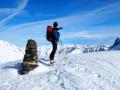 L'arrivée au point coté 2979m et son magnifique cairn !