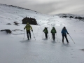 Neige vitifriée au départ du refuge !